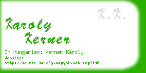 karoly kerner business card